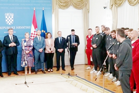 Andrej Plenković upriličio  svečani prijem za svjetske prvake u vaterpolu