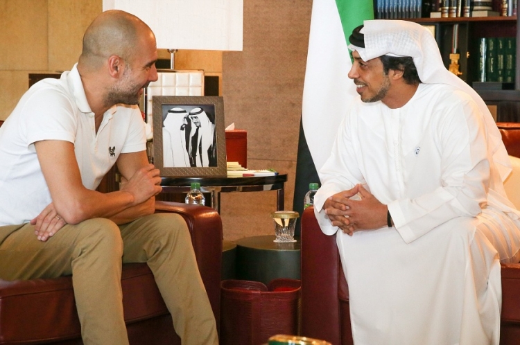 Pep Guardiola i šeik Mansour bin Zayed Al Nahyan.