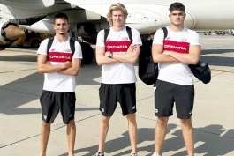 Primorjaši Viktor Tončinić, Gabrijel Burburan i Mauro Ivan Čubranić  u finalu U-19 EP