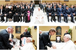 Papa Franjo: Na posljednjem SP bili ste treći, ovaj put budite prvi ili drugi!