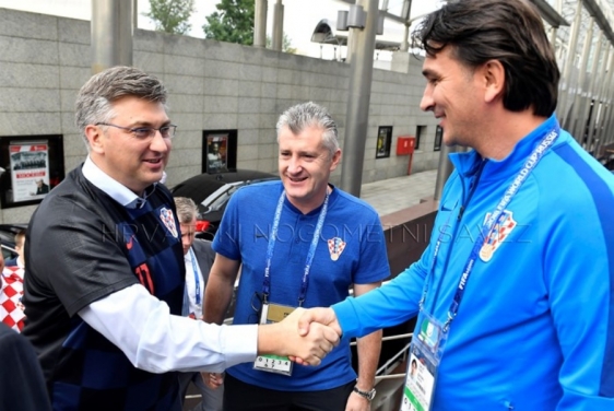 Andrej Plenković, Zlatko Dalić i Davor Šuker