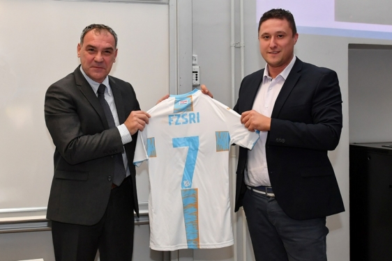 Dekan Alan Šustić i Igor Palmić, voditelj marketinga HNK-Rijeka