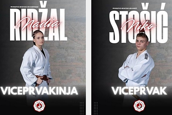 Niko Stošić i Nadia Ridžal srebrni na državnom kadetskom prvenstvu u judu