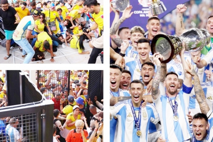 Argentina u finalu pobijedila Kolumbiju, utakmica kasnila zbog nereda