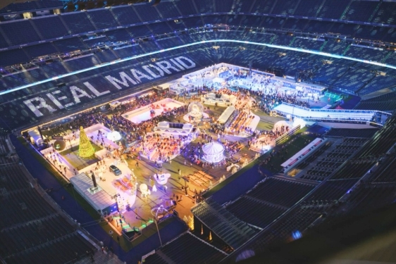 Hrvatska tvrtka postavila impresivan ledeni tobogan na stadionu Bernabéu