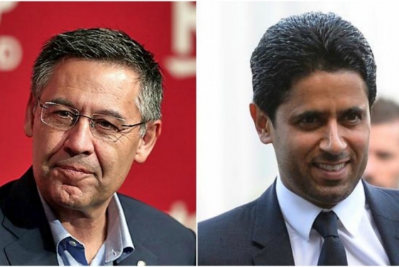 Josep María Bartomeu i Nasser Al-Khelaifi  