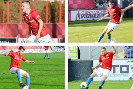 Matija Frigan, Veldin Hodža, Adrian Liber i Ivan Smolčić u dresovima Orijenta