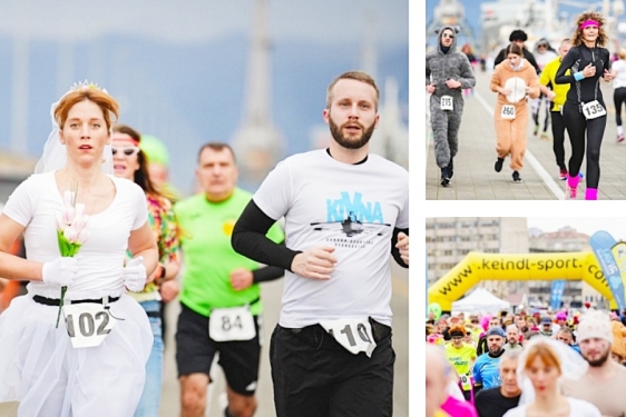 Carnival Run na Molo Longu okupio znatan broj trkača unatoč lošem vremenu