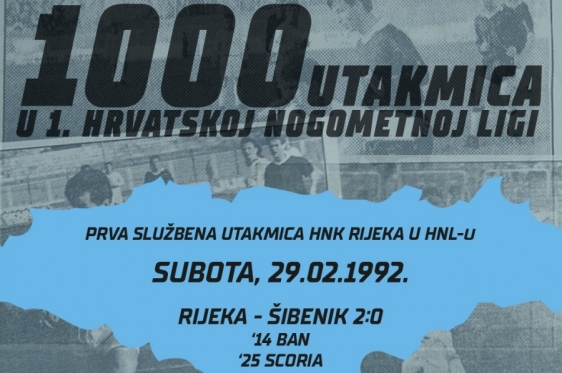 HNK Rijeka u nedjelju najavio 1000. utakmicu u HNL-u