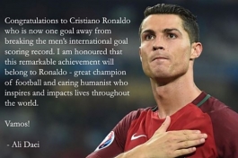 Ali Daei čestitao Cristianu Ronaldu na novom  rekordu