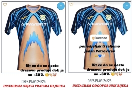 HNK Rijeka na Instagramu odgovorio Ivanu Lučiću: Uz Petrovičev dres, šaljemo ti i mrežicu!