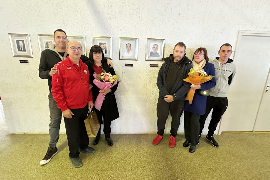 Čedo Vukelić i Anton Bučević  u Galeriji zaslužnih boćara