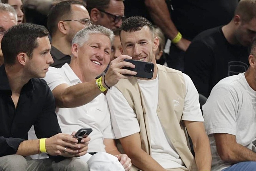 Ivan Perišić u društvu Bastiana Schweinsteingera gledao u Beogradu derbi ABA lige