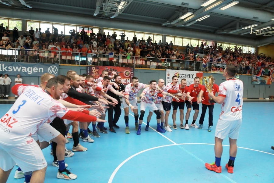 Hrvatska rukometna reprezentacija šesti put zlatna na EP-u gluhih